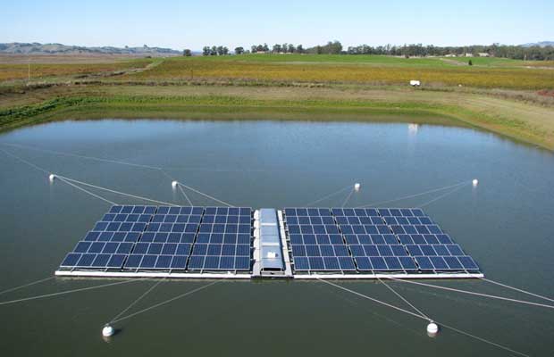 5kWp floating Solar PV plant getting at NTPC
