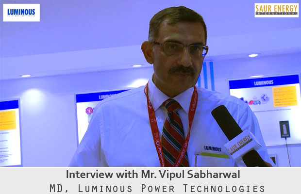 In a live Rendezvous with Mr. Vipul Sabharwal, MD, Luminous Power Technologies