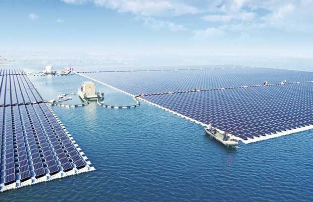 World’s largest floating solar PV plant of 40MW with Sungrow’s PV inverters connected to the grid in Huainan, China.