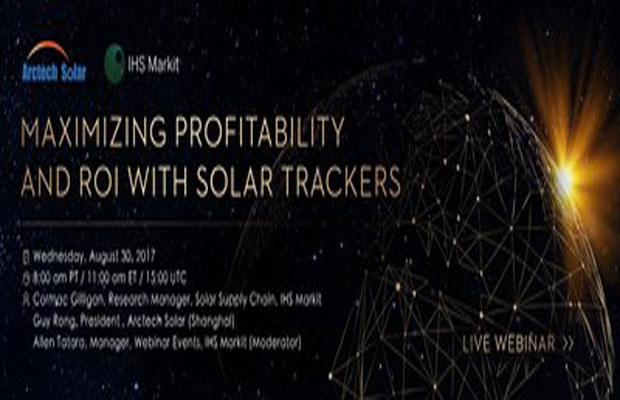 Arctech Solar Partners with IHS Markit for a Live Tracker Webinar on August 30