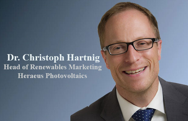 Interview with Dr. Christoph Hartnig, Head of Renewables Marketing, Heraeus Photovoltaics
