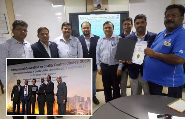Tata Power bags “GOLD” & “Best Project From India” at the International Convention on Quality Control Circles (ICQCC) 2018 Award