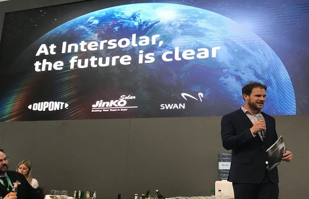 JinkoSolar Launches New Bifacial Module with Transparent DuPont Backsheet at Intersolar Europe 2019