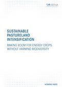 IRENA Report on Sustainable Pastureland Intensification: Making Room for Energy Crops without Harming Biodiversity