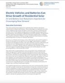 IEEFA Report on Electric Vehicles and Batteries Can Drive Growth of Residential Solar