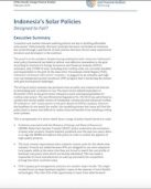 IEEFA Report on Indonesia’s Solar Policies, Designed to Fail?