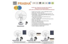 Prabha Solar Rechargeable Solar Fan
