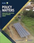 World Bank Report on RISE: Policy Matters Regulatory Indicators For Sustainable Energy