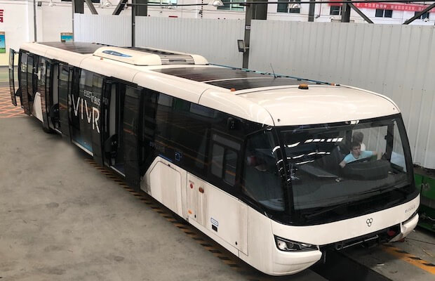 Hanergy and TAM Co-Develop Buses With Solar Roof Systems