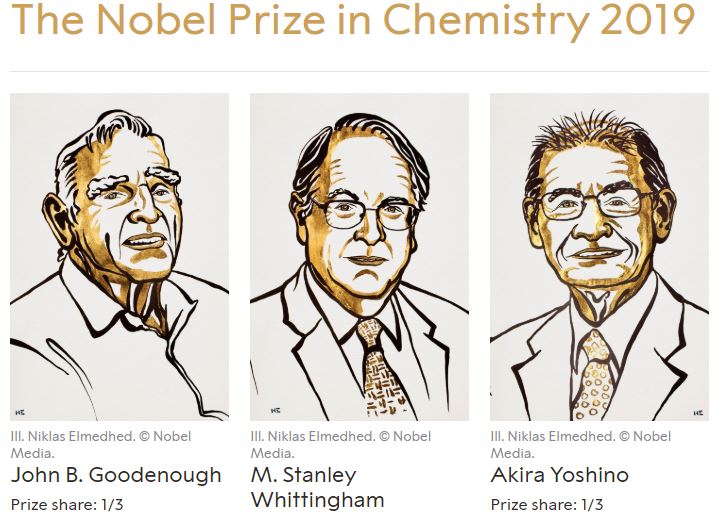 Nobel Prize in Chemistry Awarded for Work on Lithium-Ion Batteries