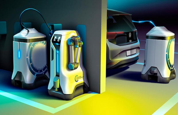 vw ev charging robot