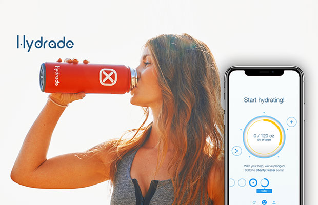 Hydrade – Solar Powered Double Wall Smart Bottle