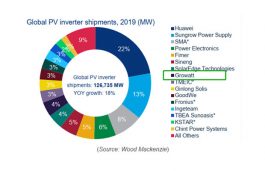 Growatt among Top 10 Global PV Inverter Suppliers in 2019: Report