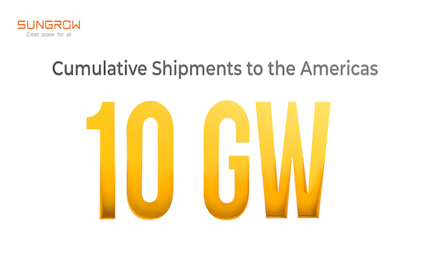 Sungrow Cumulative Shipments to the Americas Cross 10 GW Mark