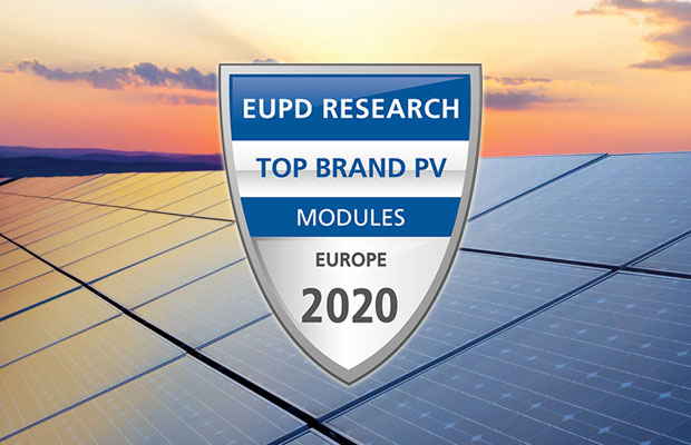 JA Solar Awarded with Top Brand PV Module for the European Market from EuPD Research