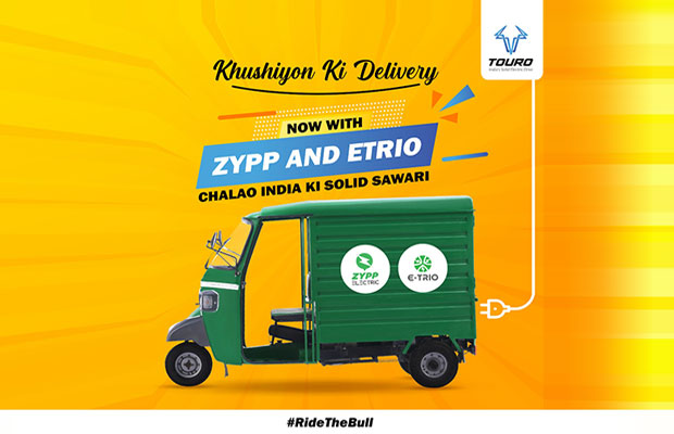 Etrio Partners with Zypp Electric to Supply 3-Wheelers for Last-Mile Delivery