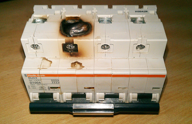 circuit breaker to be damaged 