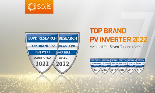 Solis bags Top Brand PV Seal From EUPD Research Again