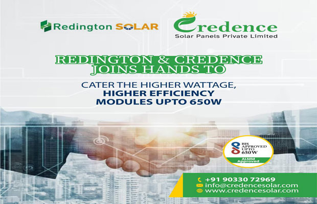 Redington Forges Partnership with Credence Solar for Solar Solutions Adoption