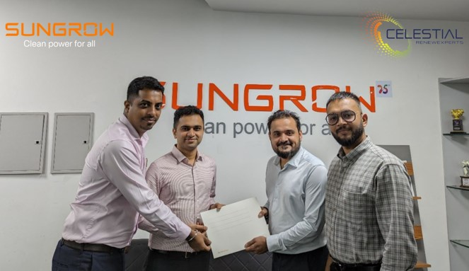 Sungrow Signs UP Celestial Renewexperts as Distributor for South India