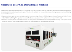 Confirmware’s Automatic String Repair Machine Reduces Cell Breakages By 0.5%