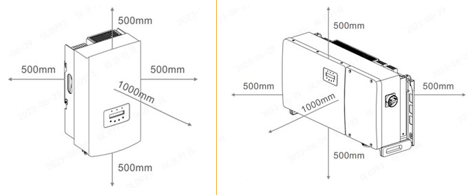 field inverter installation spacing 