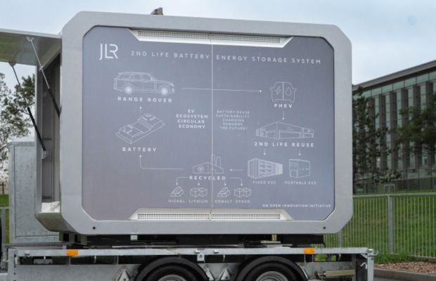 JLR has developed a new portable Battery Energy Storage System (BESS) using second-life Range Rover and Range Rover Sport PHEV batteries
