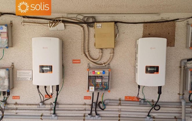 Solis Inverters at the Kumar residence power 15 kW solar system