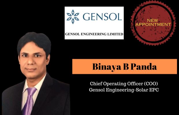 Gensol Engineering Appoints Binaya Panda COO For Its Solar EPC Arm