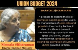 Budget 2024: Govt Imposes New Customs Duty On Solar Glass
