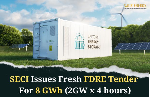 SECI Issues Fresh FDRE Tender For 8 GWh (2GW x 4 hours)