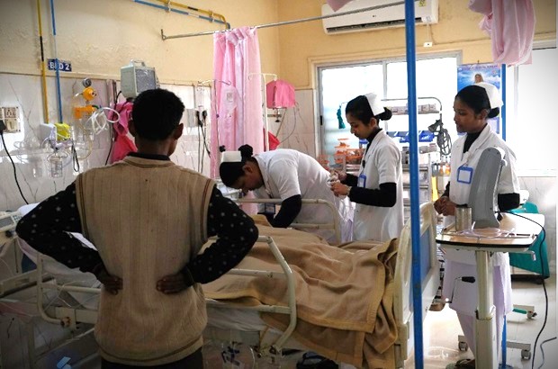 Patient being treated at Catholic Hospital, Borgang, Assam (Photo Credit: Akshay Ingle/WRI India