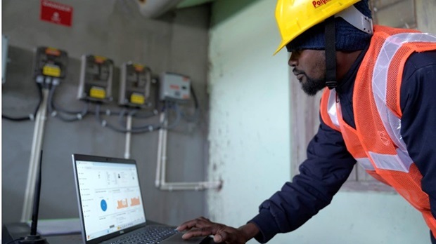 A local electrician seen overseeing a variety of monitoring systems at Seva Niwas Hospital, Dhekiajuli, Assam. (Photo Credit: Akshay Ingle/WRI India)