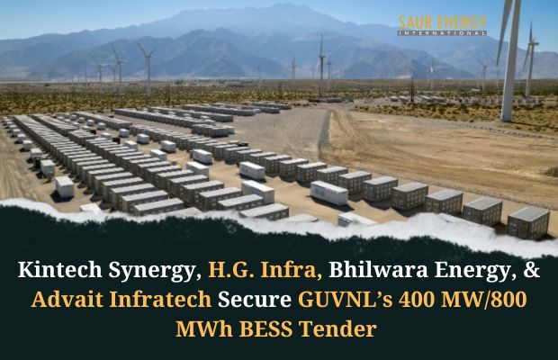 GUVNL’s 400 MW/800 MWh BESS Project Awarded At Rs 2.26/KW