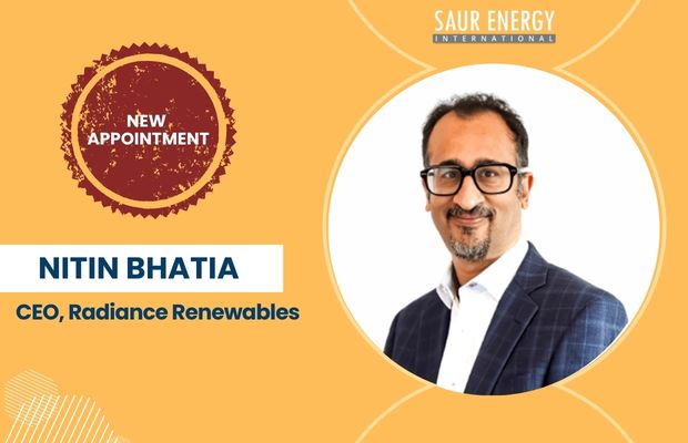 Radiance Renewables Elevates Nitin Bhatia To CEO
