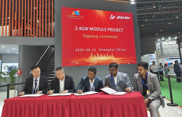Citizen Solar Signs Pact With Jinchen For Manufacturing Equipment