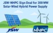 JSW Energy Signs PPA with NHPC for 300 MW Hybrid RE Project