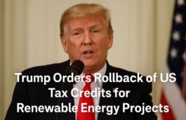 Trump Orders Rollback of US Tax Credits for Clean Energy Projects