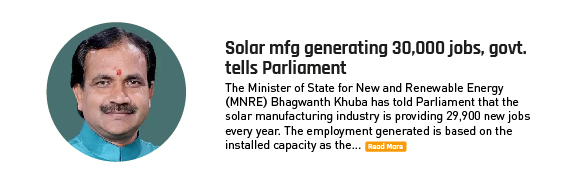 Solar Manufacturing Gives 30,000 Jobs Each Year: Govt Tells Parliament