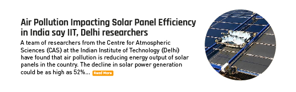 Air Pollution Reduces Solar Panel Efficiency in India